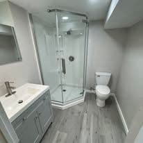 Bathroom remodeling project showcasing quality tile work