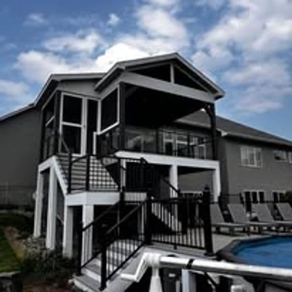 Beautiful pool deck construction project